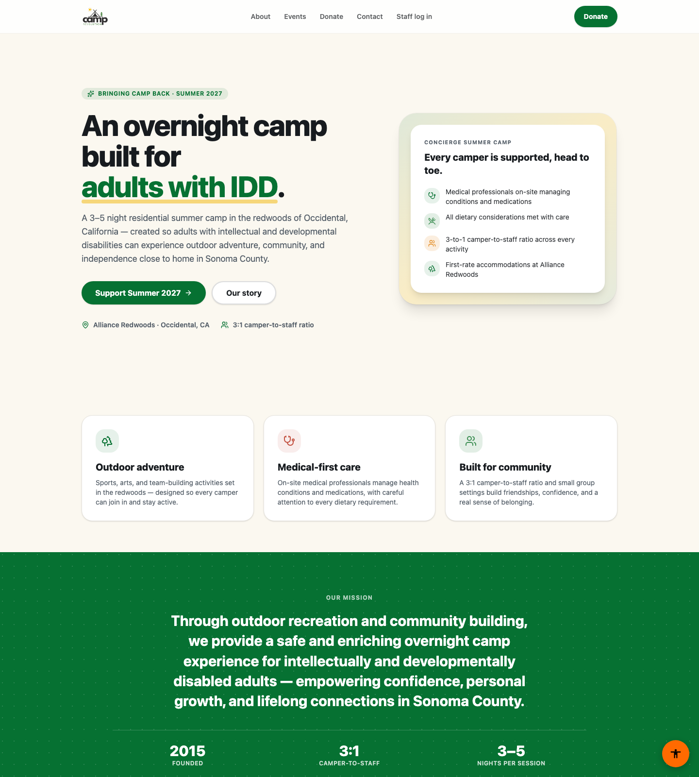 Camp Revolution website