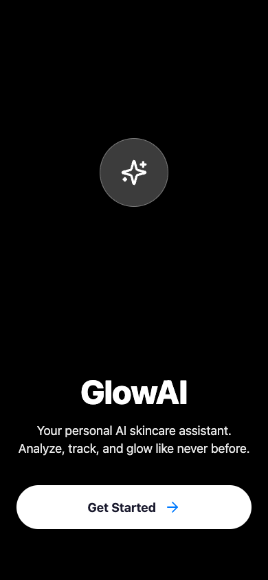 Glow app home screen